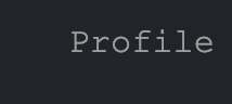 Profile entry in the navbar