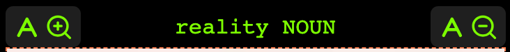 A word box title bar with A glasses